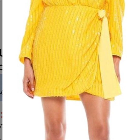 TALULAH Yellow Beaming Beaded Mini Cocktail Dress - Picture 4 of 6